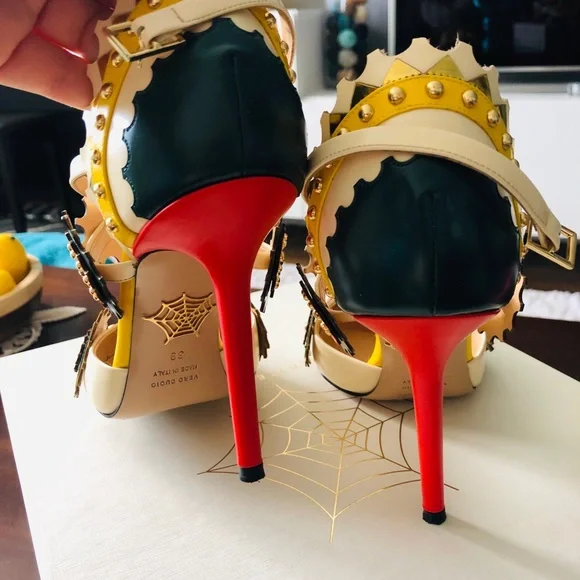 CHARLOTTE OLYMPIA Mechanix studded leather pumps - Picture 8 of 10